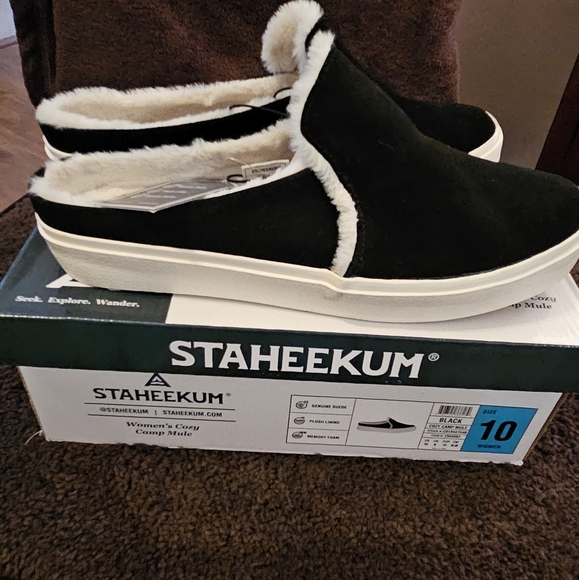 Staheekum Leather/Suede Women’s Cozy Camp Mule size 10 - Picture 2 of 8
